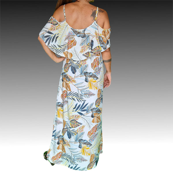 ROBE LONGUE TROPICALE FEMME