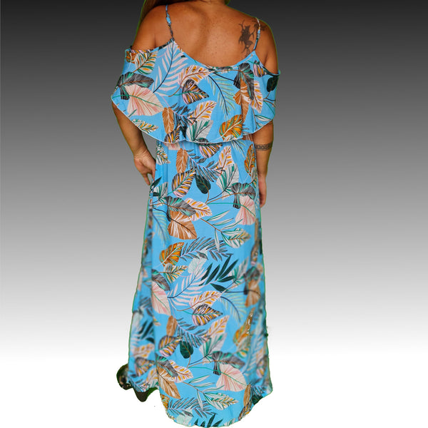 ROBE LONGUE TROPICALE FEMME
