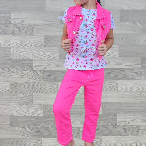 ENSEMBLE 3 PIECES GIRL & BABY GIRL