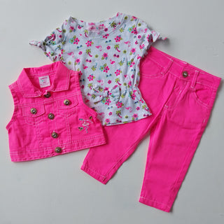 ENSEMBLE 3 PIECES GIRL & BABY GIRL