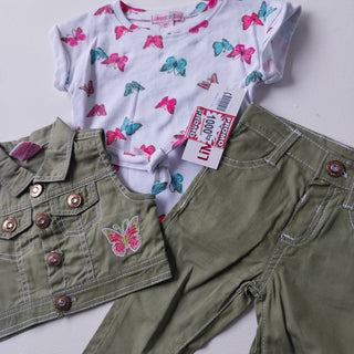 ENSEMBLE 3 PIECES GIRL & BABY GIRL