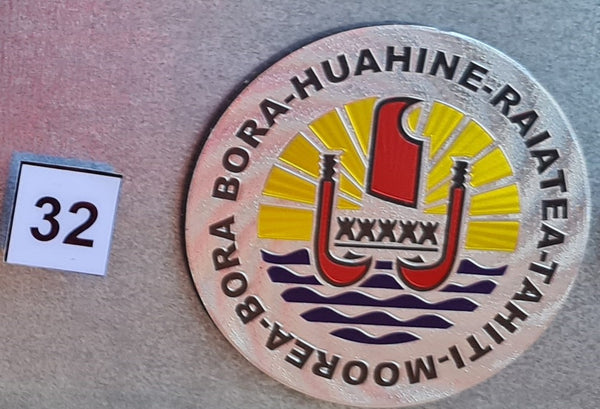 Magnet rond DRAPEAU POLYNESIE