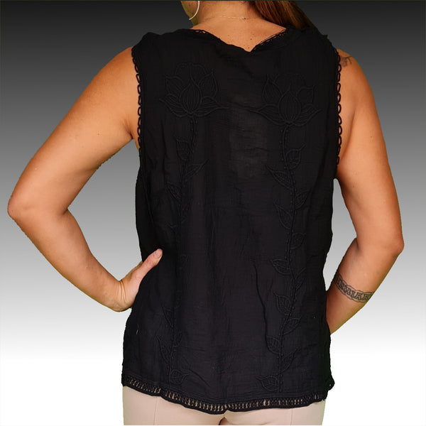 TOP BRODERIE FEMME