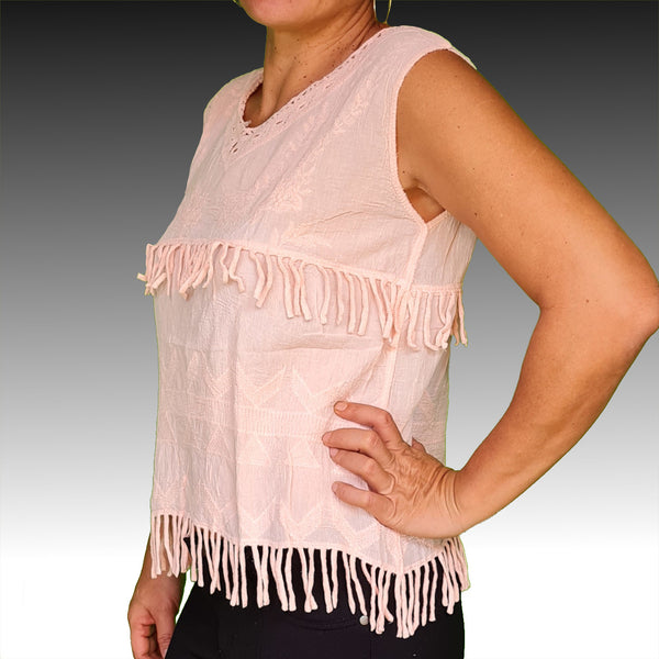 TOP BRODERIE FEMME