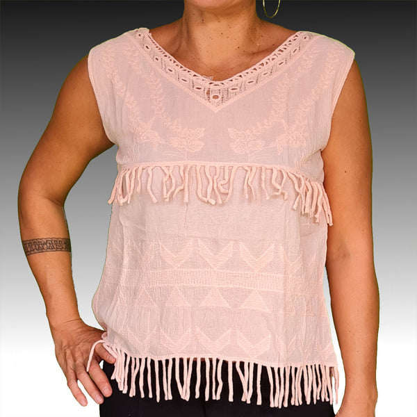 TOP BRODERIE FEMME